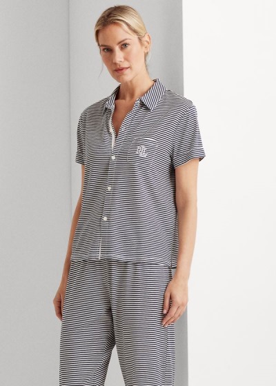 Ralph Lauren Striped Cotton Capri Pyjamas Dame Danmark (FGDYP8715)